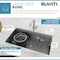 Ruvati 28" Workstation Ledge Undermount 16 Gauge SS Kitchen Sink Single Bowl RVH8309 - alternate 2